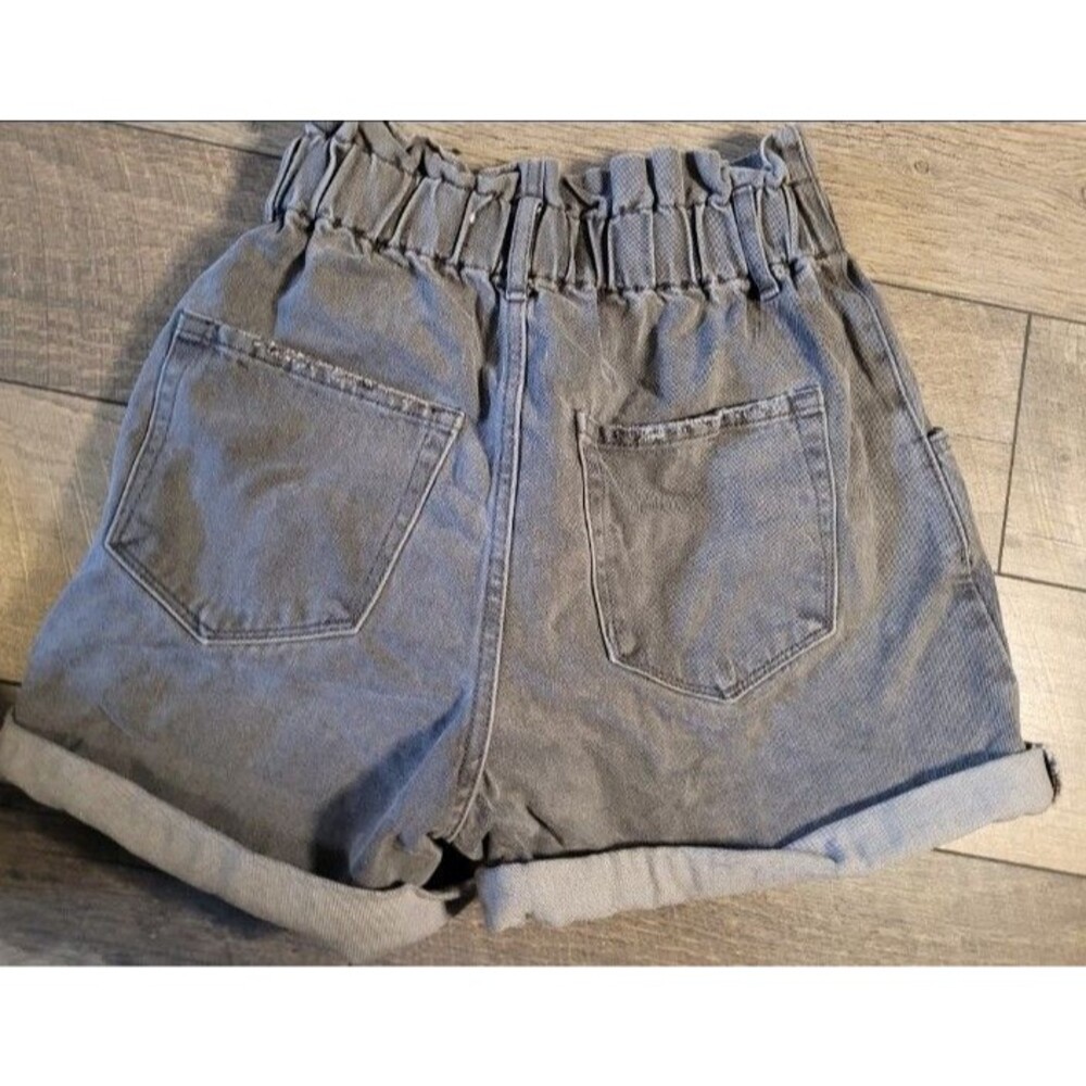 VERVET Elastic Waist High Rise Gray Jean Shorts Women's Size S - Picture 5 of 8